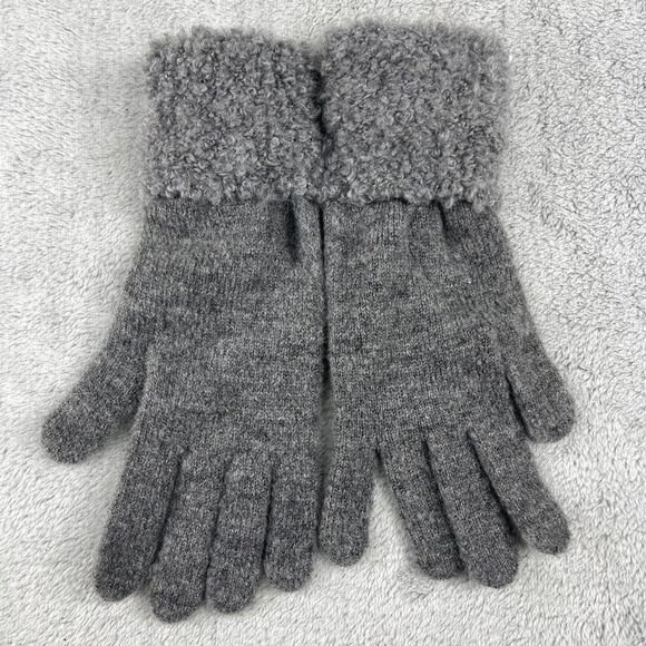 J Jill Gloves Women's One Size Gray Made in Italy Soft Winter Casual - Picture 1 of 4